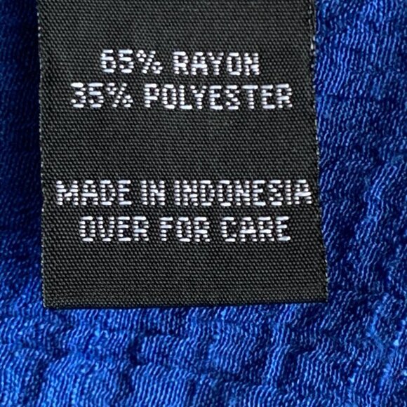 I.N. Studio Button Front Top Roll Tab Sleeve Sz M Blue #106B - Picture 7 of 8